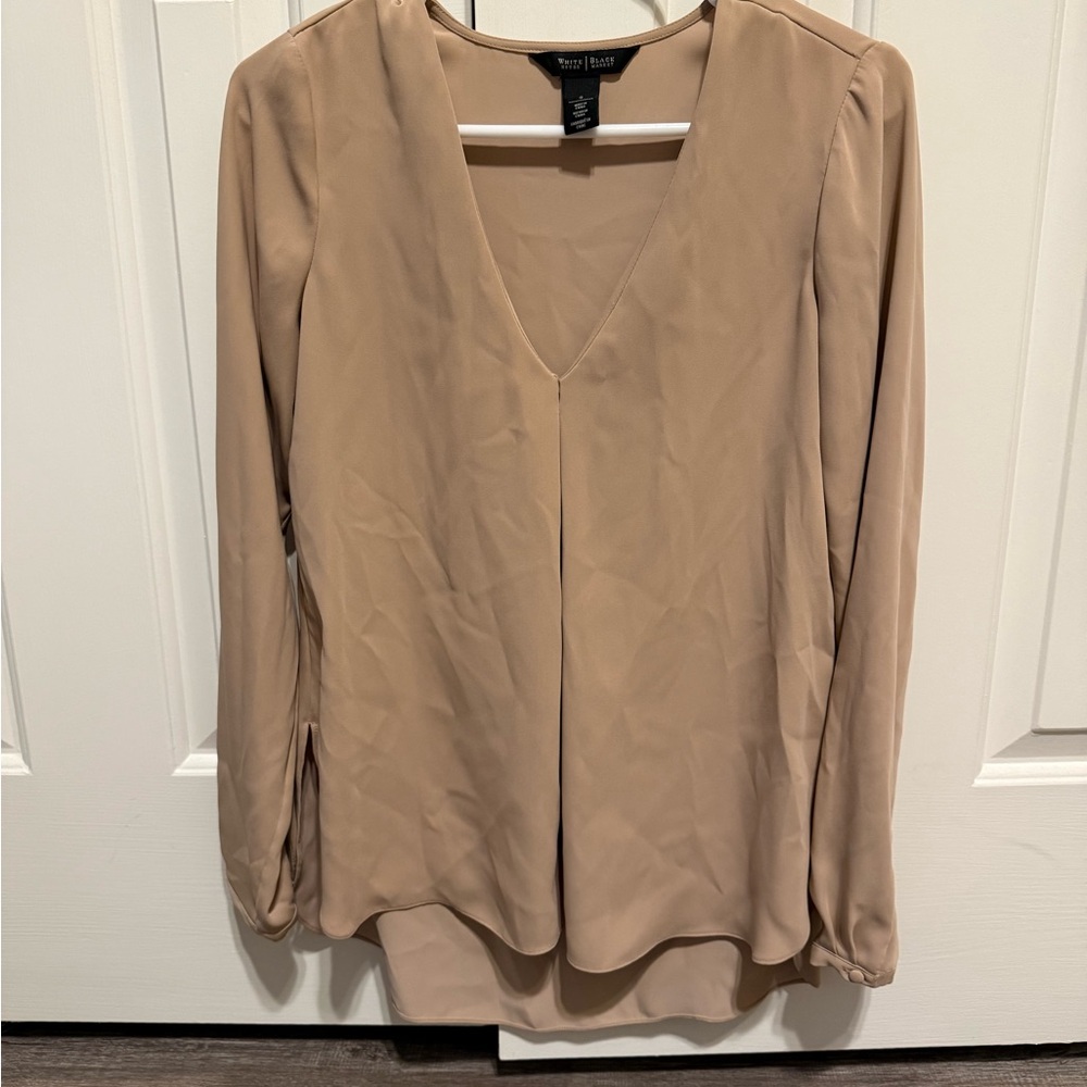 White House Black Market Women's Tan Blouse Size 0